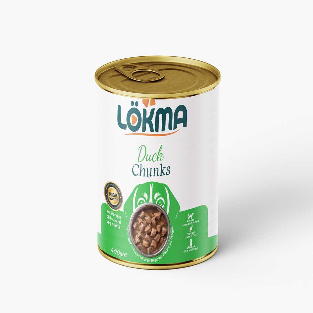 Lokma Chunks Can Food For Adult Dog - Duck 400 GM