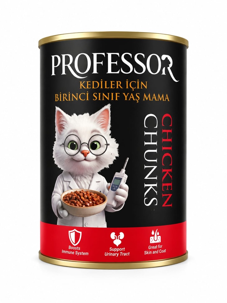 Professor Chunks Can Food For Adult Cat - Chicken 400 GM