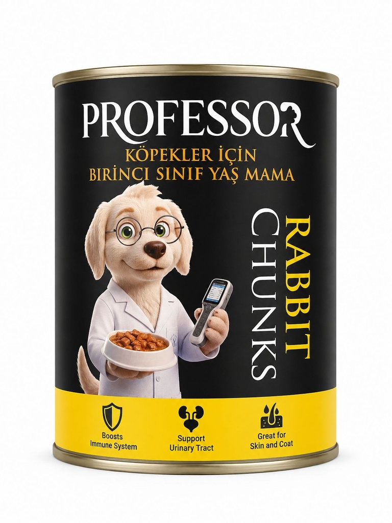 Professor Chunks Can Food For Adult Dog - Rabbit 400 GM