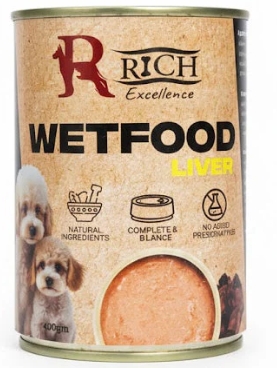 Rich Excellence Cans Wet Food Dog 400G - Liver