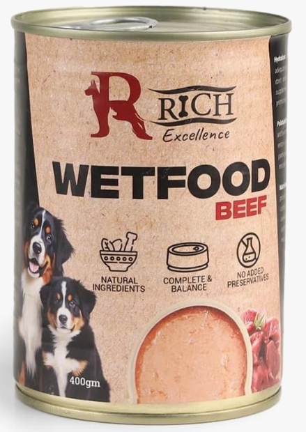Rich Excellence Cans Wet Food Dog 400G - Beef