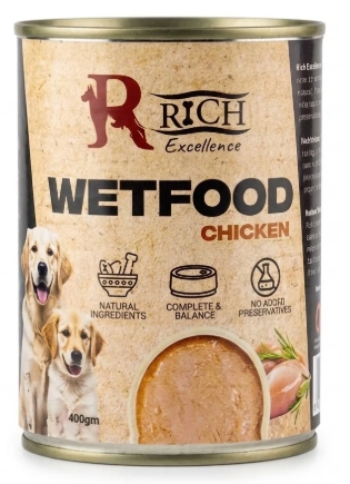 Rich Excellence Cans Wet Food Dog 400G - Chicken
