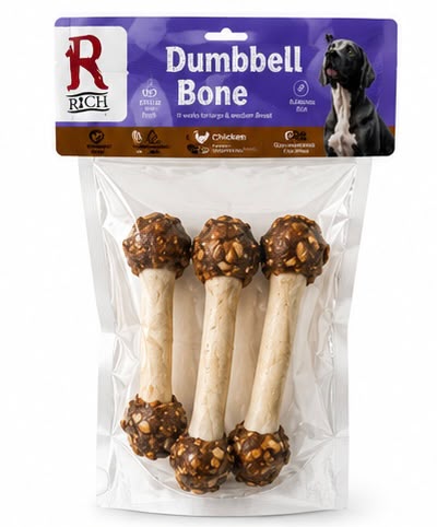 Rich - Dog Treats - Dumbell Bone - Chicken