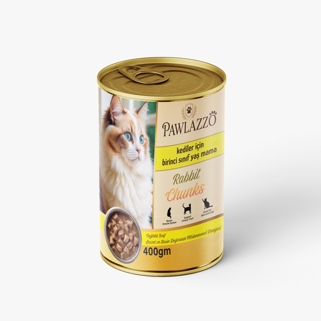 Pawlazzo Chunks Can Food For Adult Cat Rabbit 400 GM