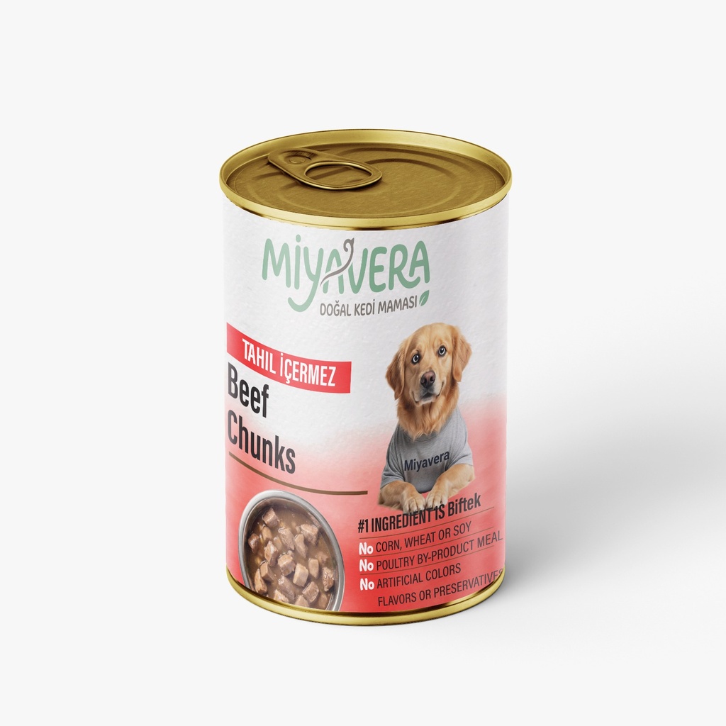 Miyavera Chunks Can Food For Adult Dog Beef 400 GM