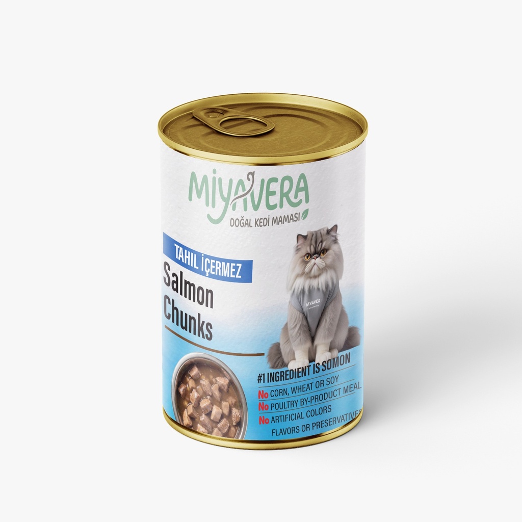Miyavera Chunks Can Food For Adult Cat Salmon 400 GM
