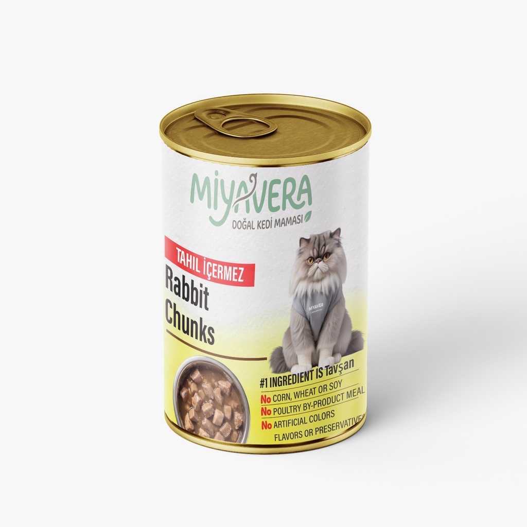 Miyavera Chunks Can Food For Adult Cat Rabbit 400 GM