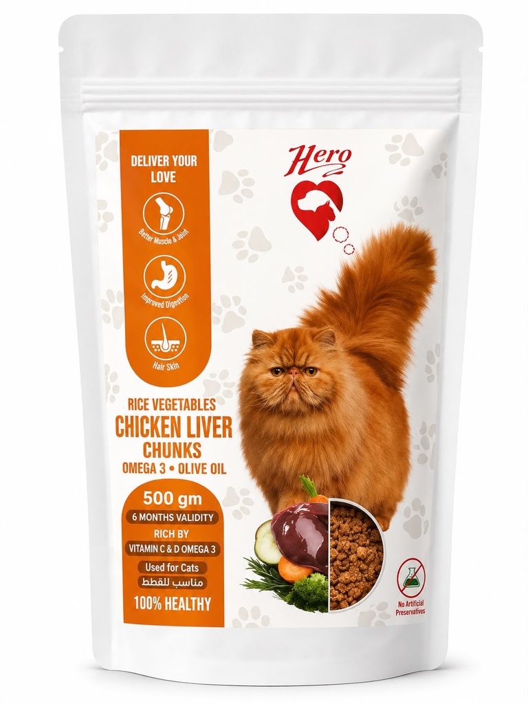hero cat Liver 500 gm