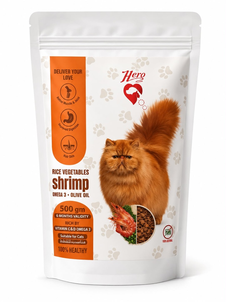 hero cat Shrimp 500 gm
