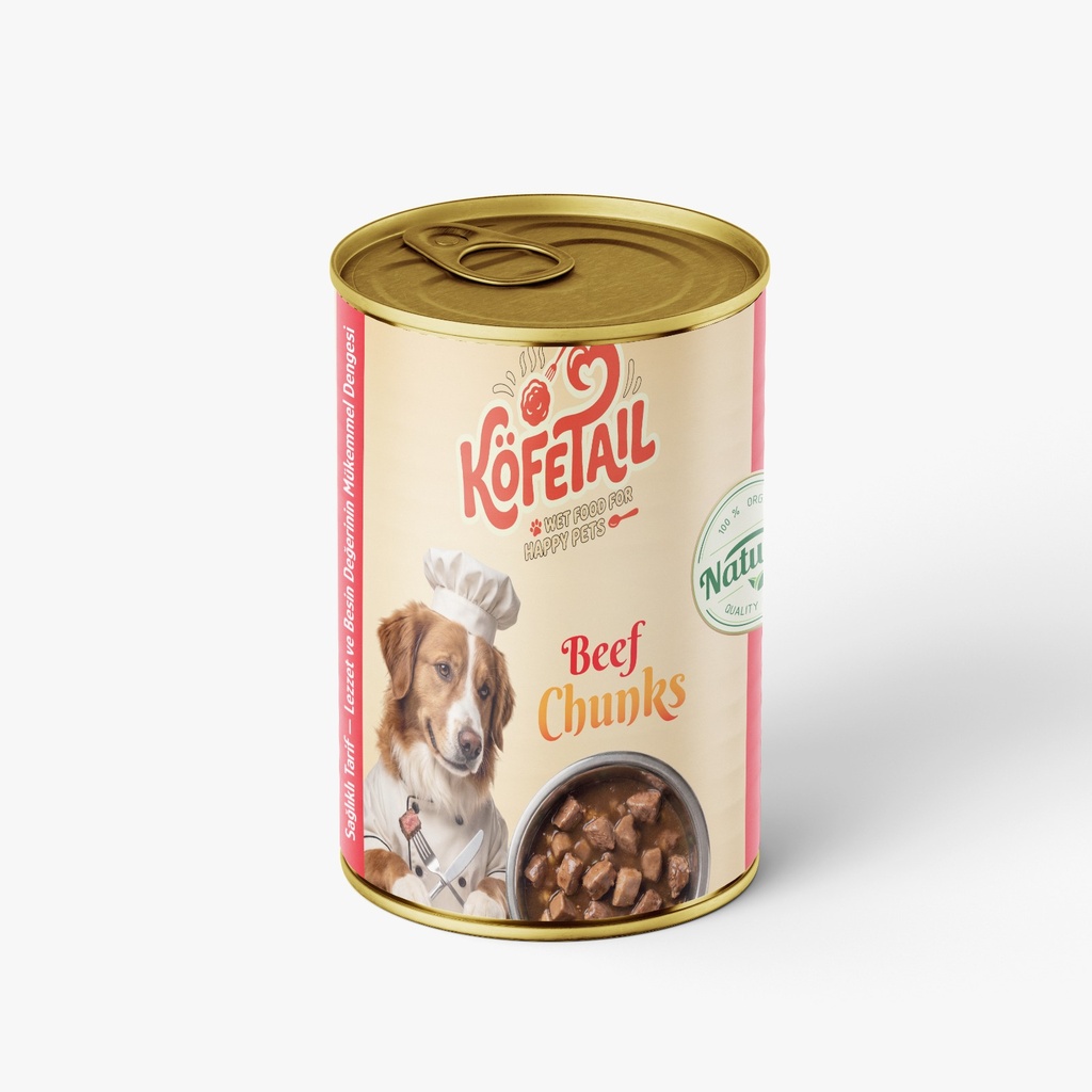Kofetail Chunks Can Food For Adult Dog Beef 400 GM