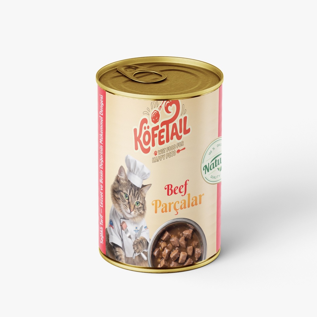 Kofetail Chunks Can Food For Adult Cat Beef 400 GM
