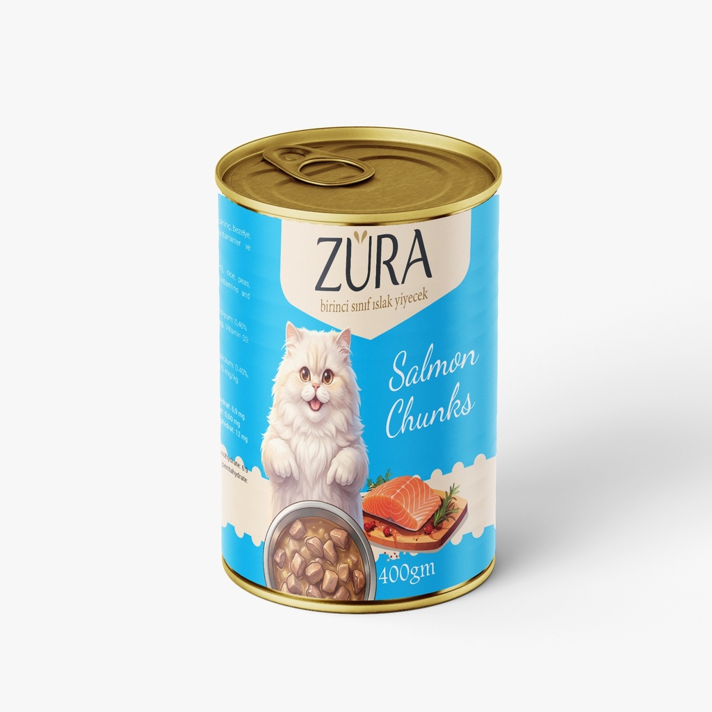 Zura Chunks Can Food For Adult Cat Salmon 400 GM