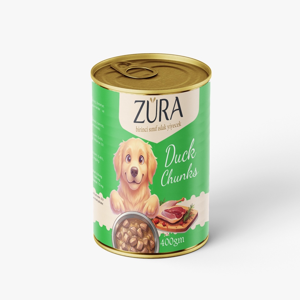 Zura Chunks Can Food For Adult Dog Duck 400 GM