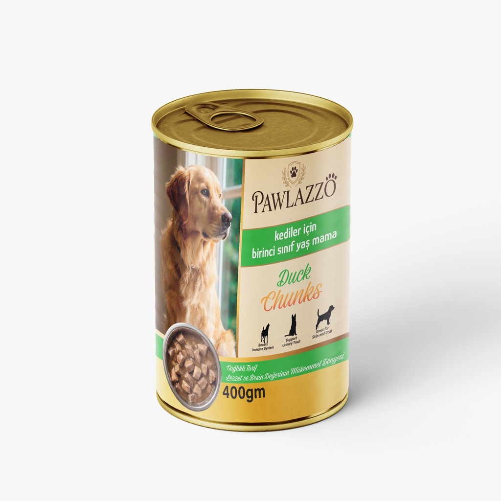 [3032] Pawlazzo Chunks Can Food For Adult Dog Duck 400 GM