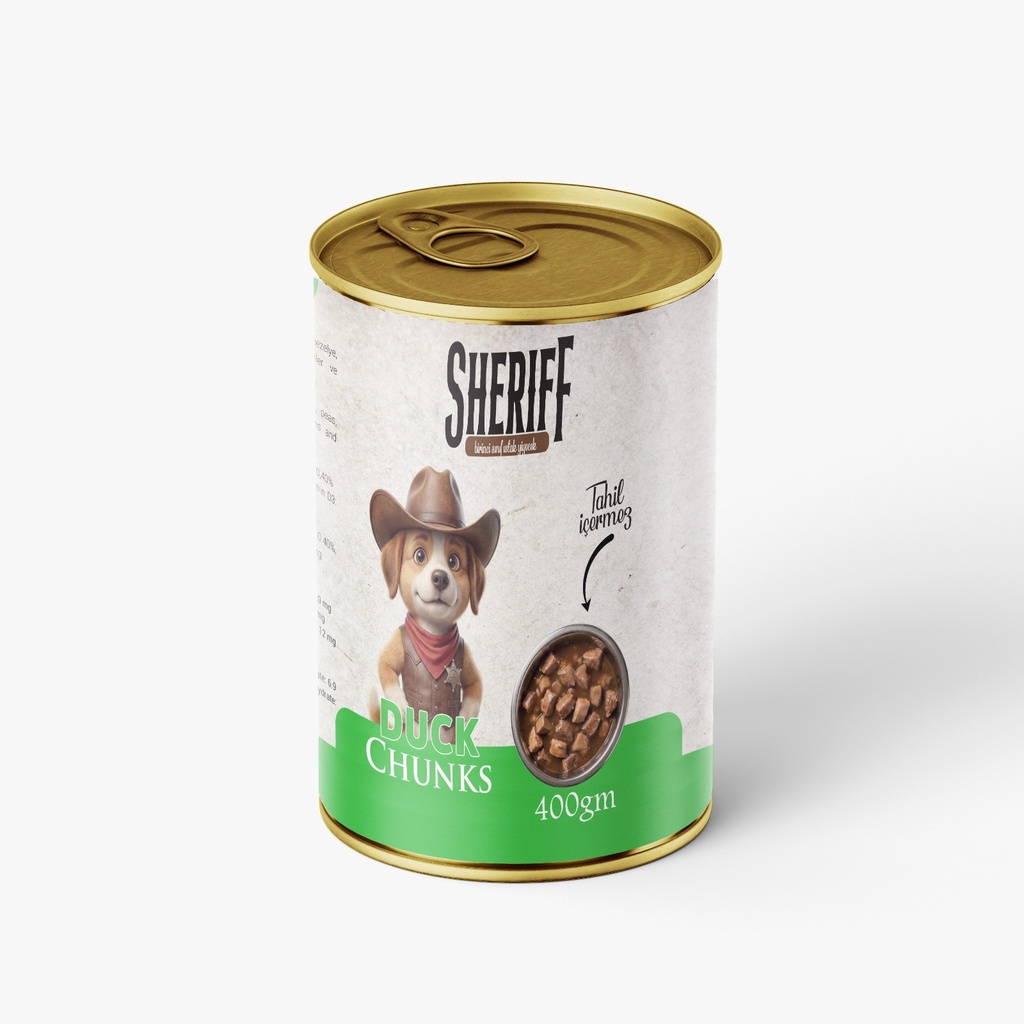 Sheriff Chunks Can Food For Adult Dog Duck 400 GM