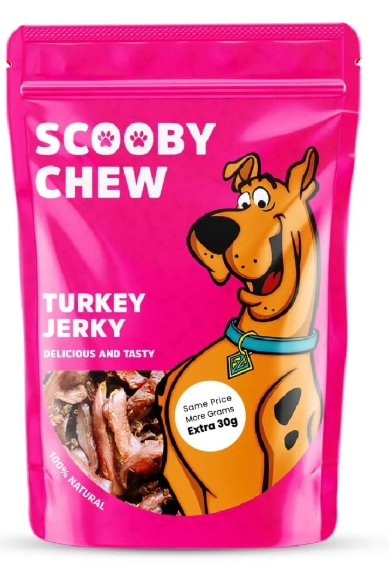Scooby Chew - Dog Traets - 120gm - Turkey Jerky