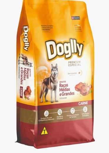Doglly - Dry Food - For Adult - 1 Kg - Carne & Frutas & Cereais