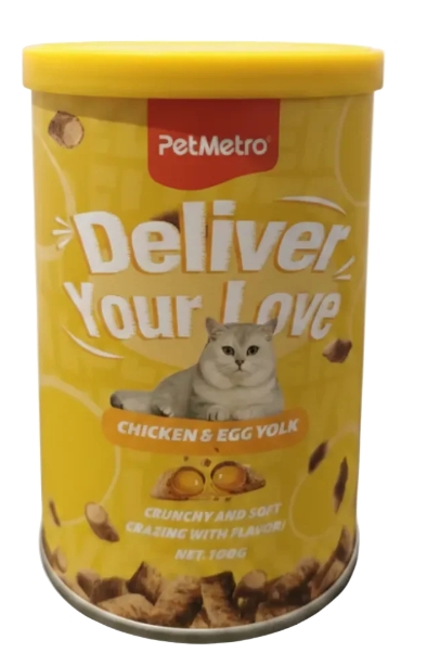 PetMetro - Cat Treat - Clinder 100 gm - Chicken & Egg Yolk