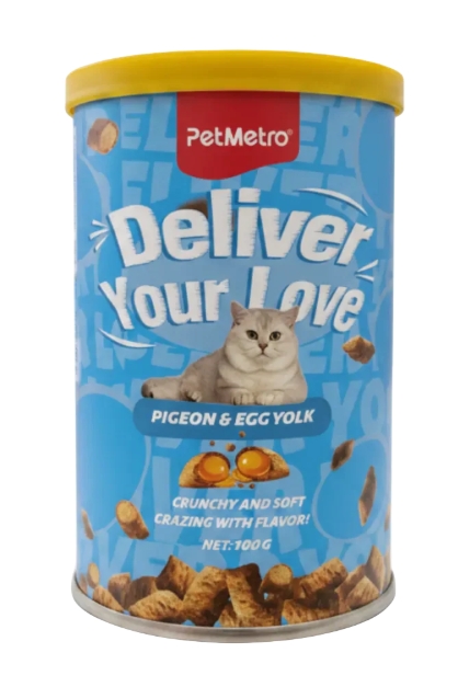 PetMetro - Cat Treat - Clinder 100 gm - Pigeon & Egg Yolk