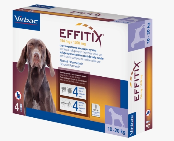 Effitix - Antiflea For Dogs - 10 KG : 20 KG
