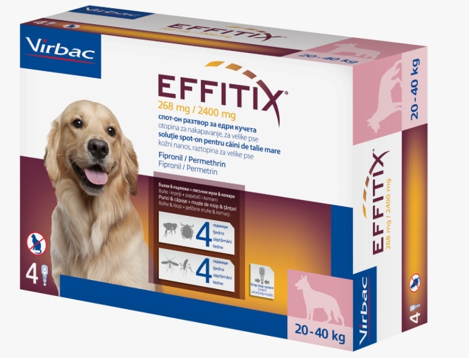 Effitix - Antiflea For Dogs - 20 KG : 40 KG