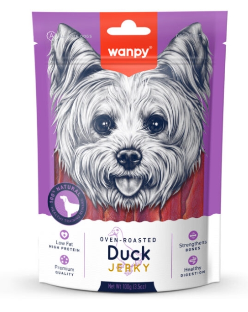 WANPY DOG DUCK JERKY 100G
