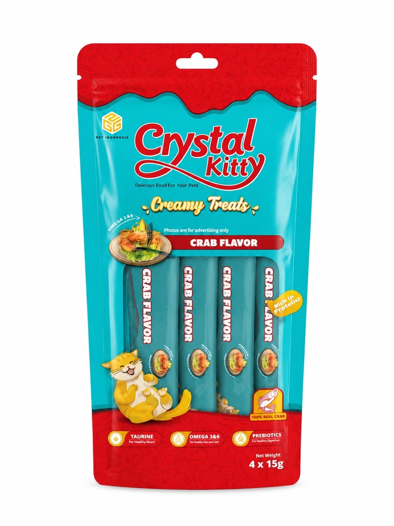 Crystal Kitty - Cat Treats - Crab - 4 Pcs