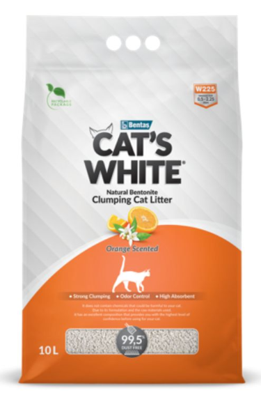 Bentas - Cat White - Cat Litter - 10 L - Orange