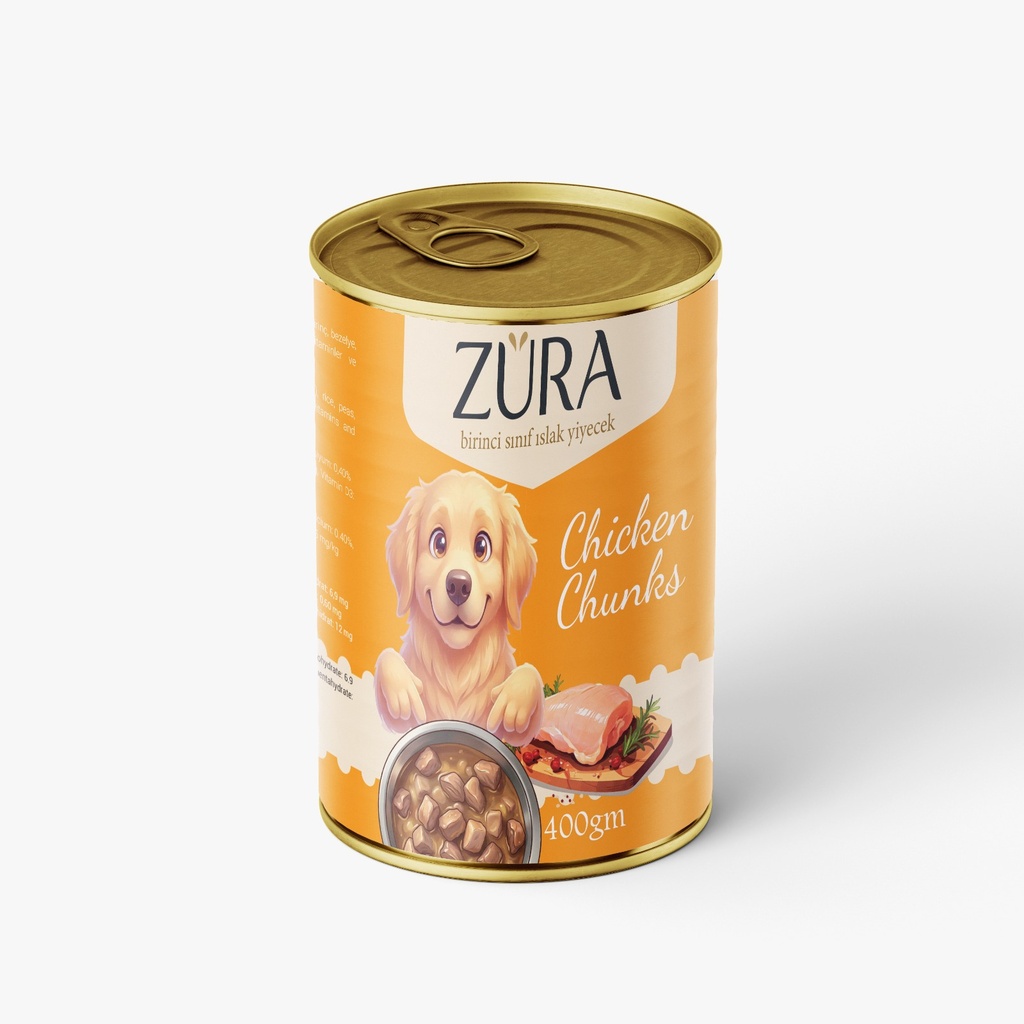 [3025] Zura Chunks Can Food For Adult Dog chicken 400 GM