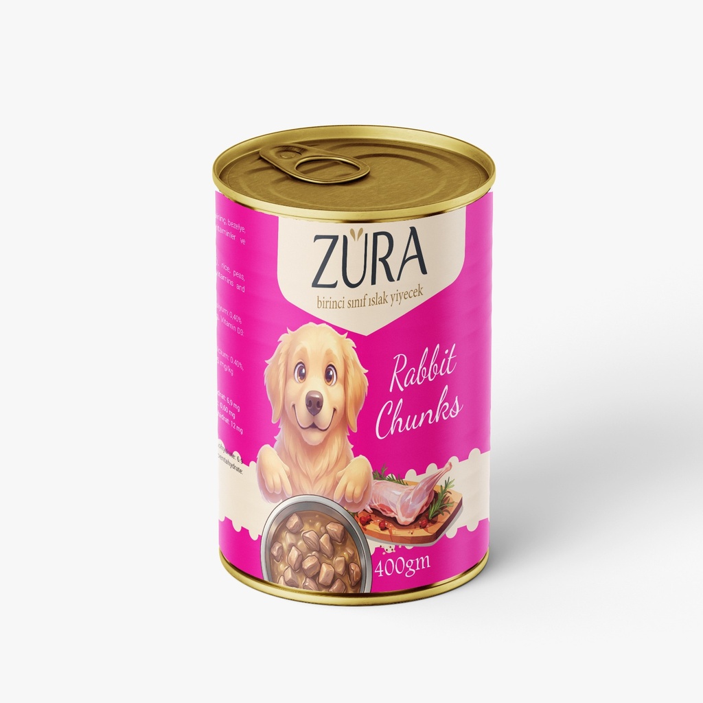 [3025] Zura Chunks Can Food For Adult Dog rabbit 400 GM