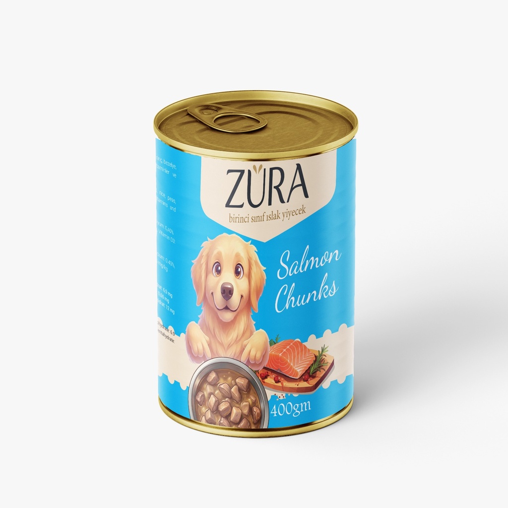 [3025] Zura Chunks Can Food For Adult Dog salmon 400 GM