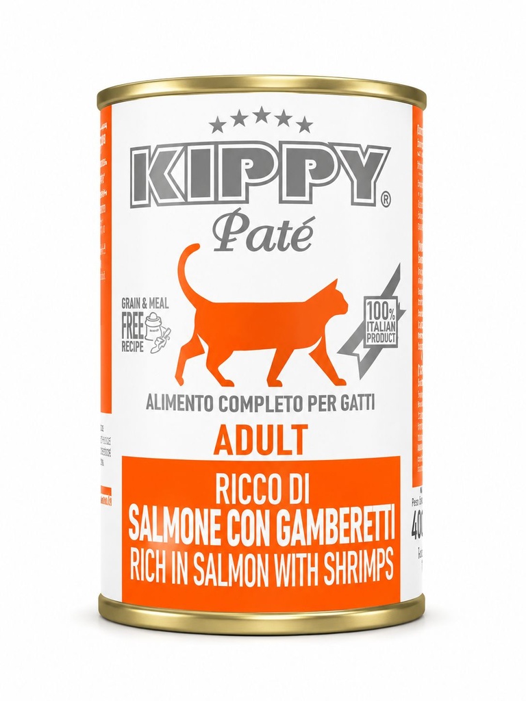 kippy cans cats salmon & shrimp 400gm