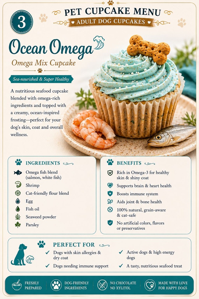 [Adult Dog Cupcake 03] Ocean Omega Omega Mix Cupcake