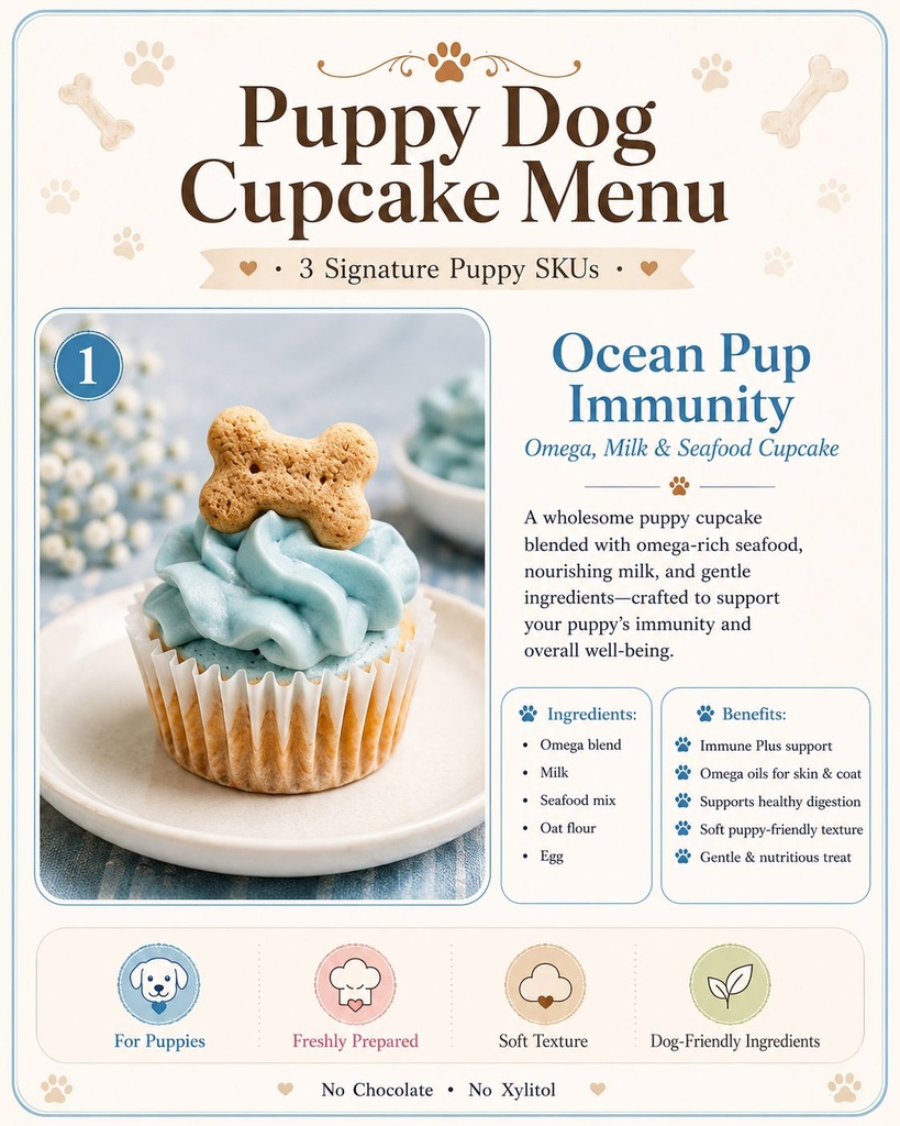 [Small  Cupcake] Ocean Pup Immunity - Puppy Small  Cupcake