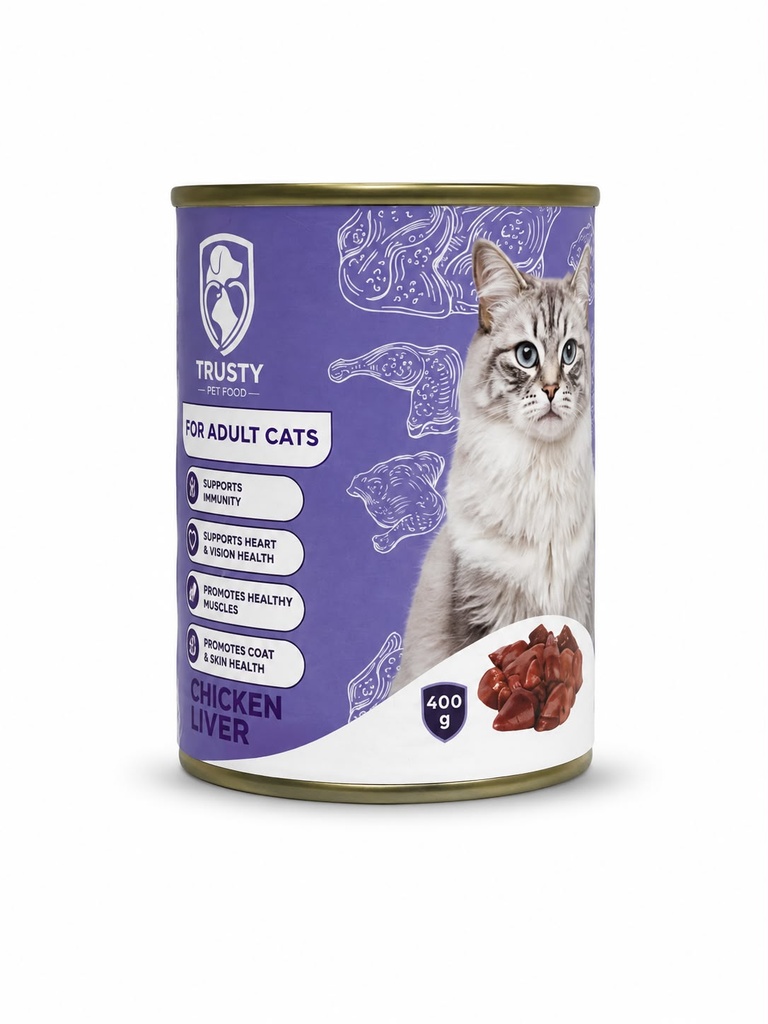 Trusty Wet Food chicken Liver Cat 400g Pate,24,