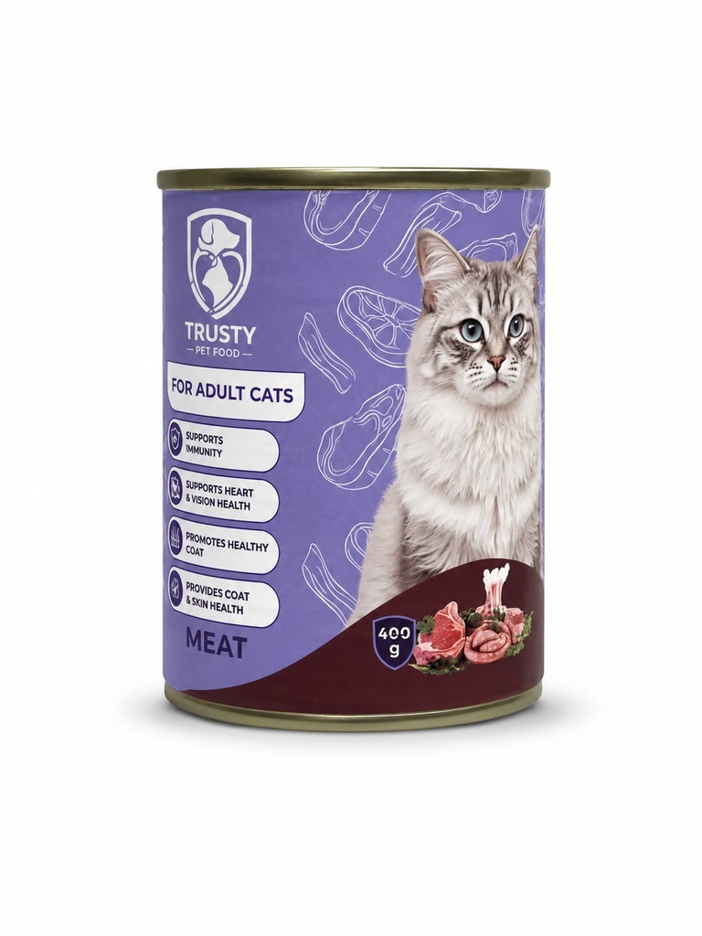 Trusty Wet Food Mix Meat Cat 400g Pate,24,