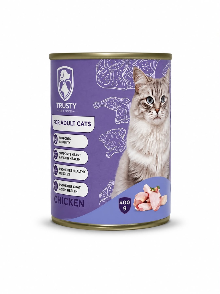 Trusty Wet Food Chicken Cat 400g Pate,24,