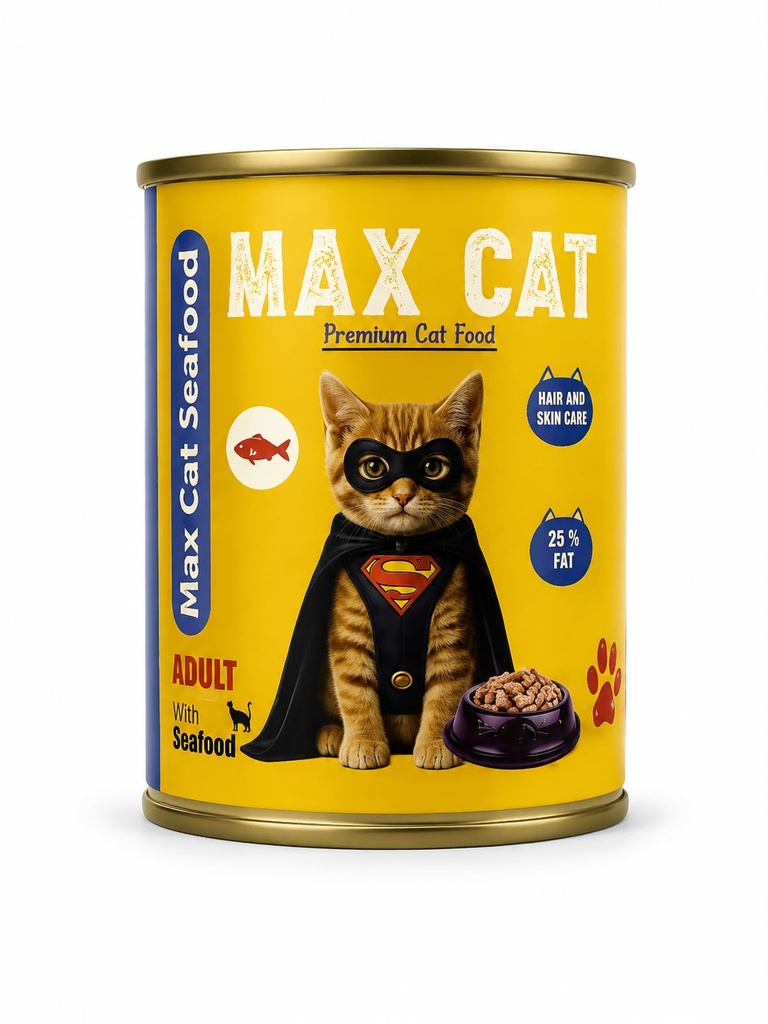 Max Wet Food Seafood Cat 400g Pate,48