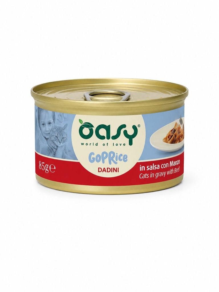 Oasy Wet Cat Caprice Cuts In gravy With Beef 85 gr